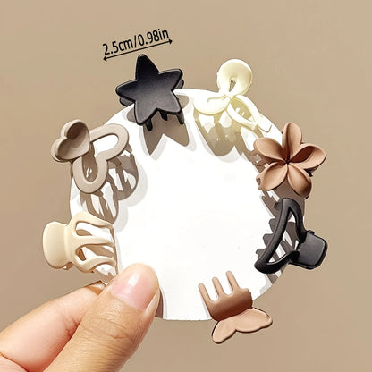 10pcs Beige Mixed Pack Small Clips,